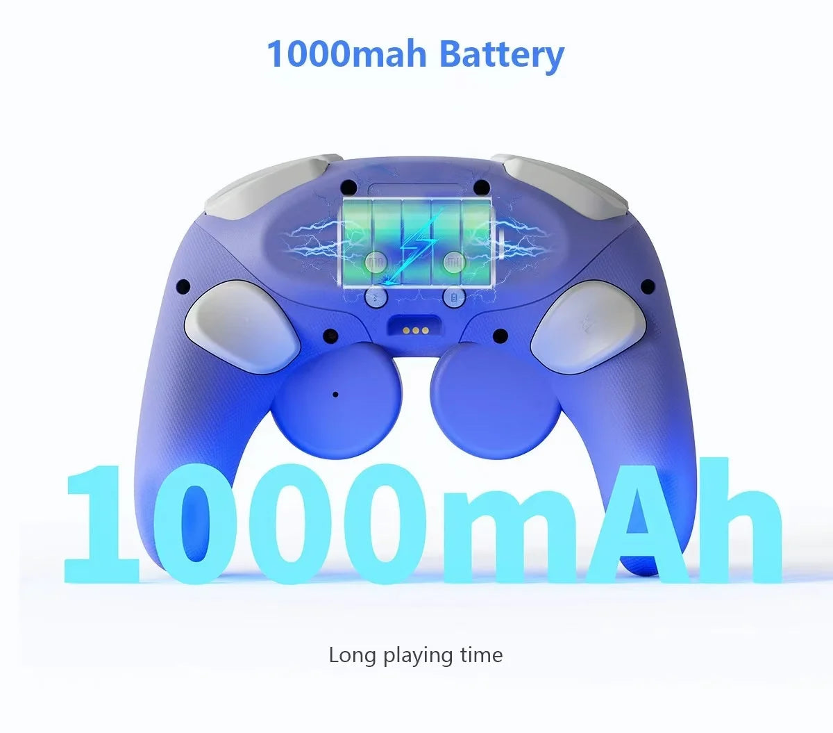 LinYuvo Gamepad for Nintendo Switch/Tablet/Android/PC with Wireless Charging Base Stand, Mechanical Button Game Controller
