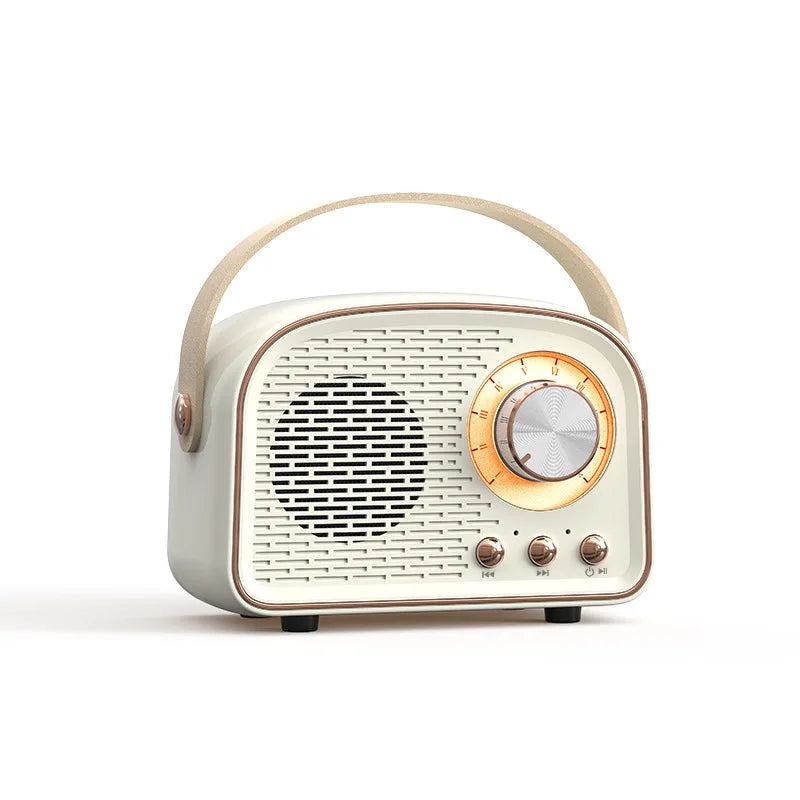 Retro Bluetooth-compatible Speaker Cute Mini Speaker with FM Radio Wireless Speaker with TWS Music Player Hifi Stereo TF USB