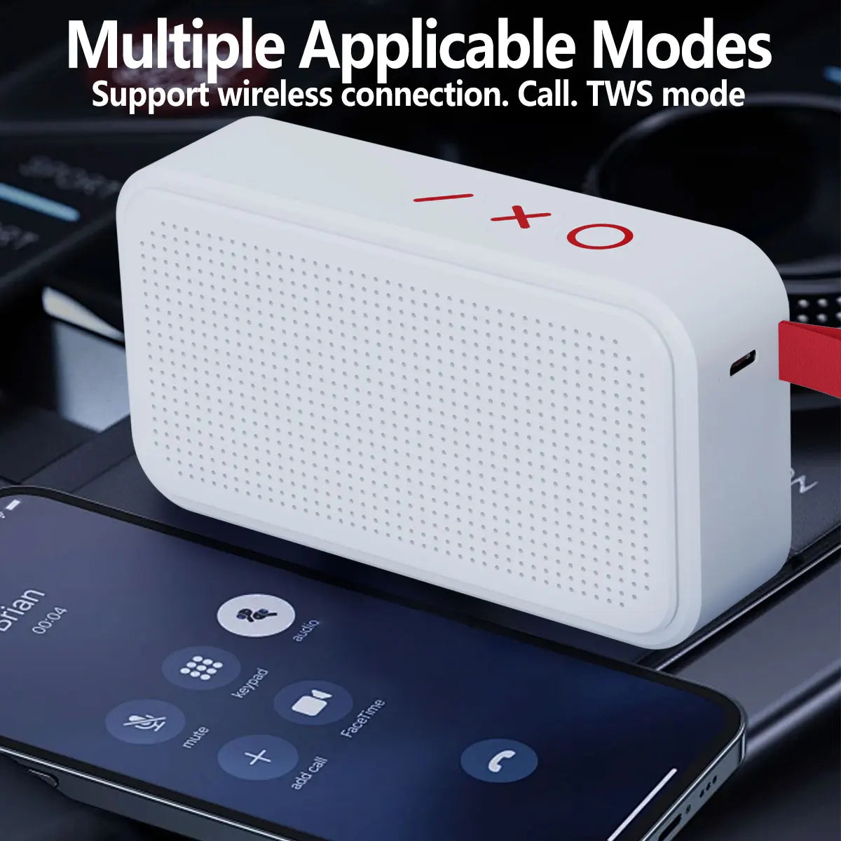 Outdoor Sports Audio Wireless Speaker Subwoofer ABS Support Bluetooth Call TWS Mode For Hiking Camping