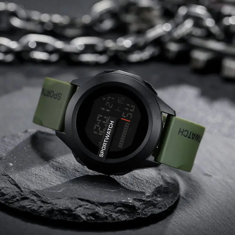 Multi functional electronic watch men's large dial luminous electronic watch