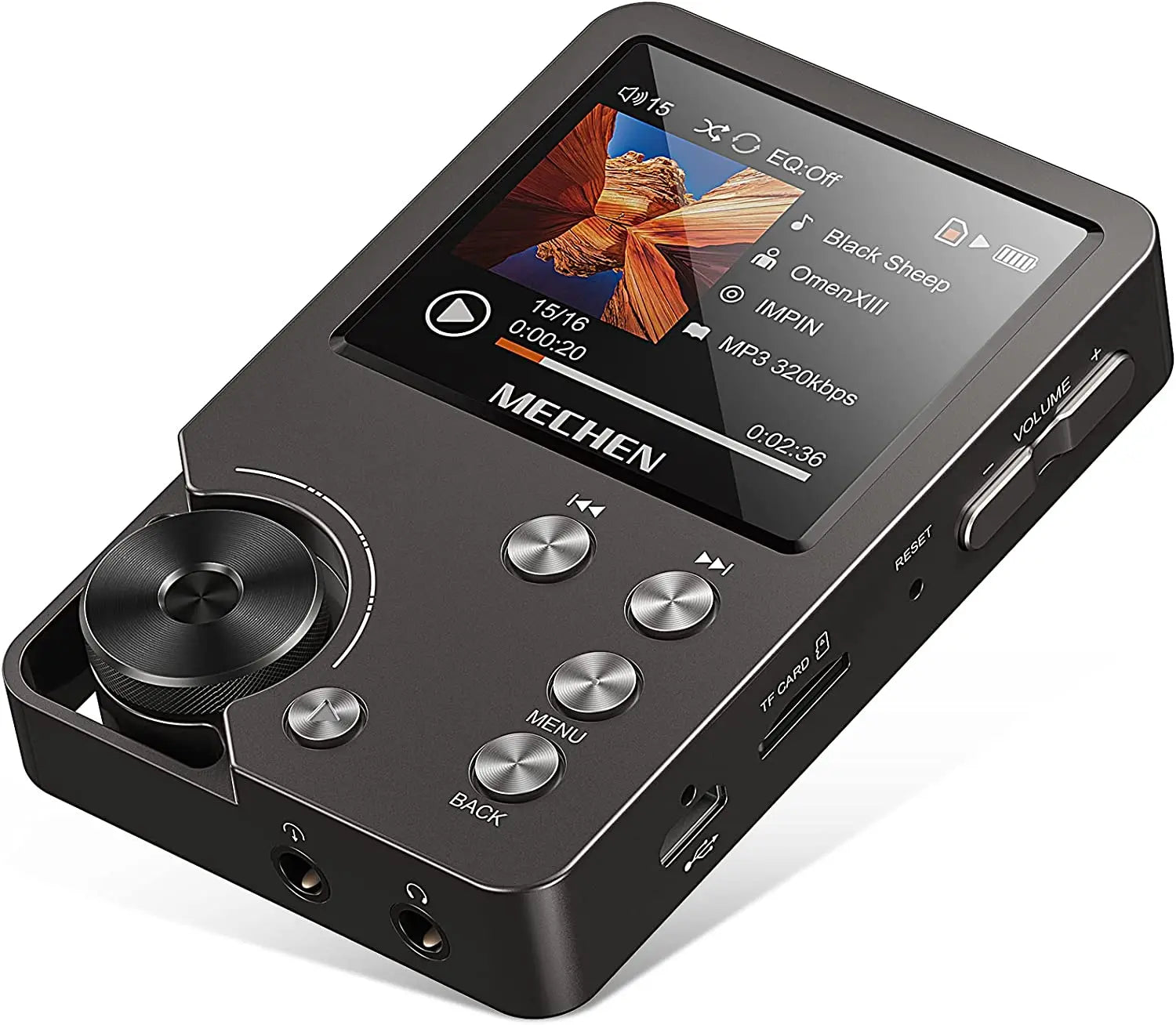 MP3 Player, Lossless DSD High Definition Portable Hi-Fi Digital Audio Music Player with 64GB Memory Card, Supports Up to 256GB