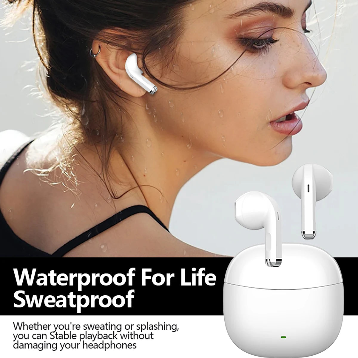 TWS 5.3 True Wireless Stereo Earphones HD Music Sound Earbuds Built in Microphone 24-hour Battery Life Lightweight Designed