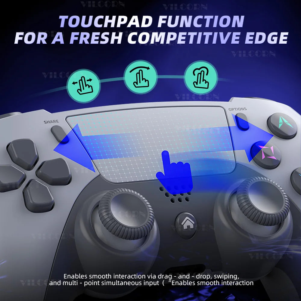 Wireless Gamepad for P4 Bluetooth-compatible Game Controller for P4 Slim/P4 Pro/Steam Platform Win 10 PC Joystick