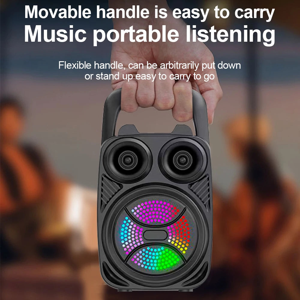 3 Inch Car Wireless Bluetooth 5.0 Speaker Dual Speakers Large Volume Portable Outdoor High-quality Home Audio Square Dance