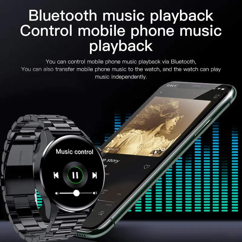 2025 New Sports Smart Watch Men Bluetooth Call Full Touch Screen Waterproof Heart Rate AI Vioce Music Smartwatch For Android IOS
