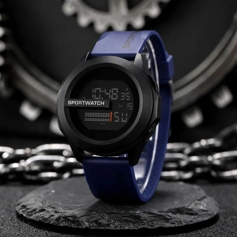 Multi functional electronic watch men's large dial luminous electronic watch