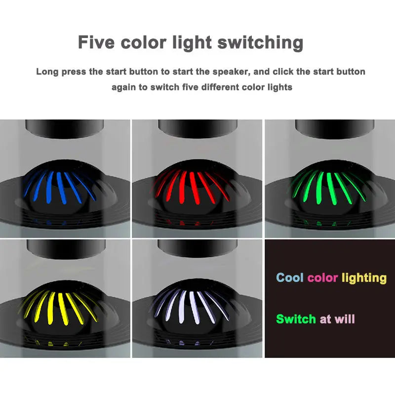 Bluetooth 5.0 Portable LED Speaker Life Home Small MINI Outdoor Real Wireless Sound Boxes with Smart Five Colorful Lights