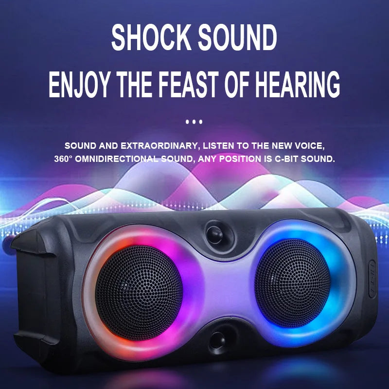 High Power caixa de som Bluetooth Speaker Outdoor Wireless Column Portable Audio for pc Music Center Subwoofer FM