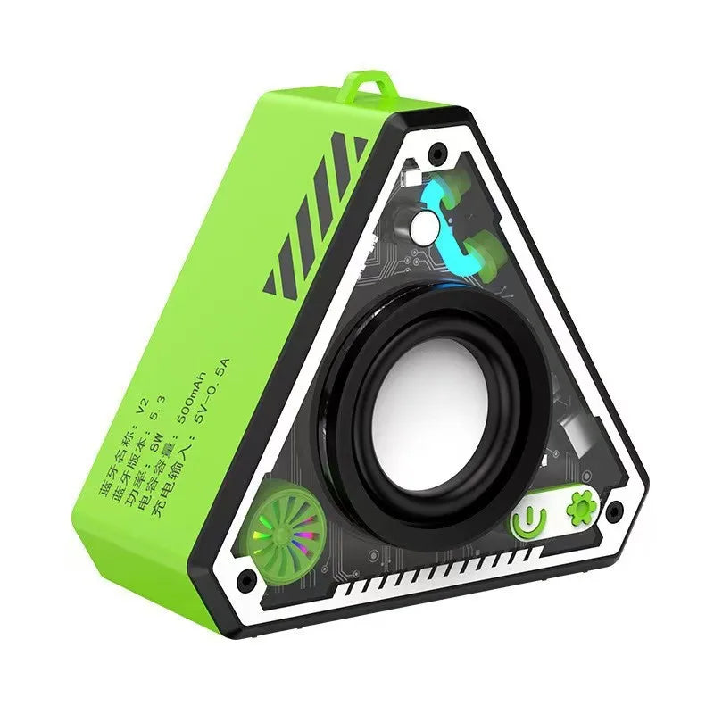 V2 New Cross-Border Mecha Style Mini Bluetooth Audio Subwoofer Stereo Outdoor Portable Colorful Wireless Speaker