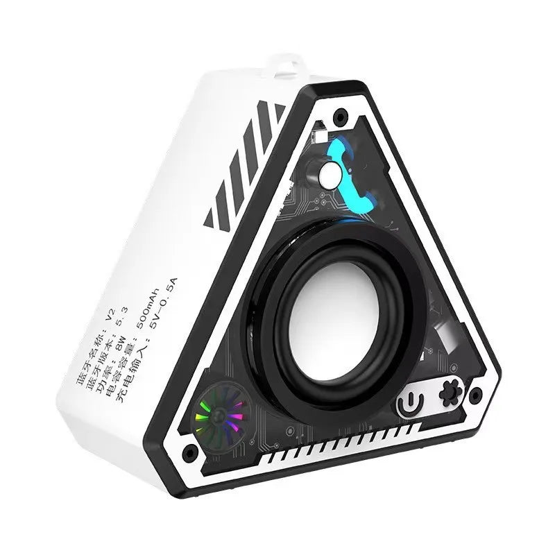 V2 New Cross-Border Mecha Style Mini Bluetooth Audio Subwoofer Stereo Outdoor Portable Colorful Wireless Speaker