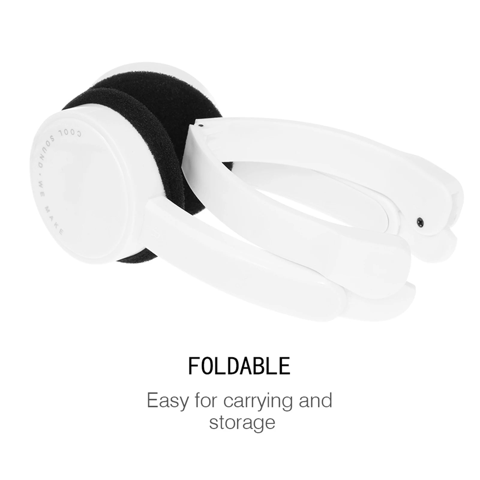 3.5mm Wired Over-ear Headphones Foldable Sports Headset Portable Music Earphones for Kids MP4 MP3 Smartphones Laptop
